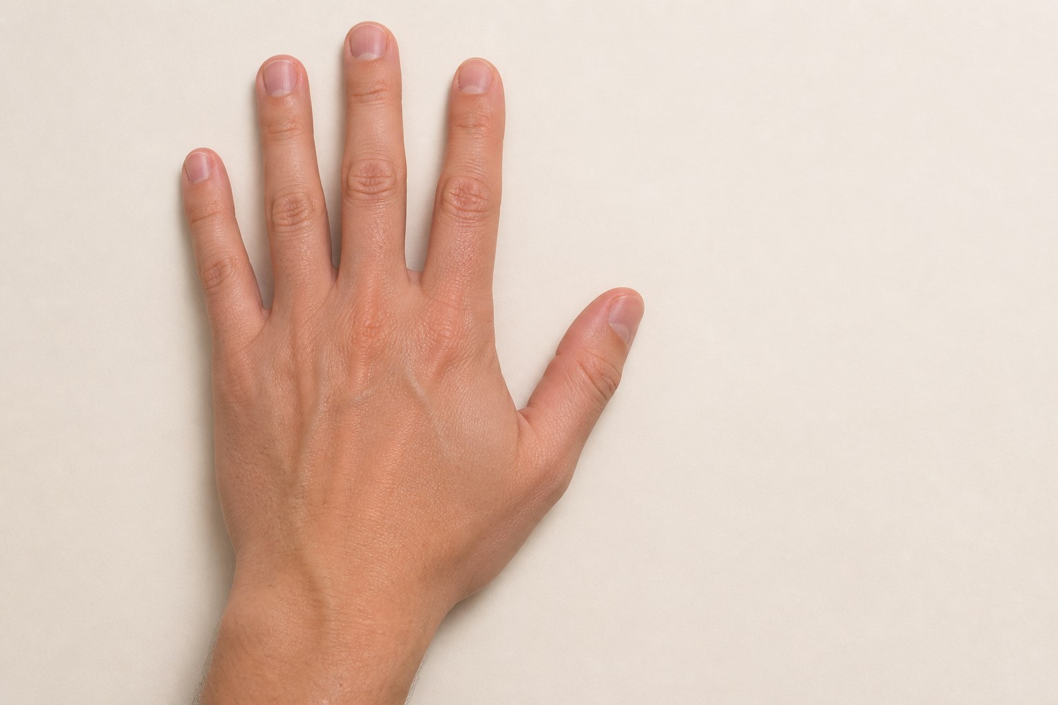 Back of the hand used to confirm LI 4 by touch